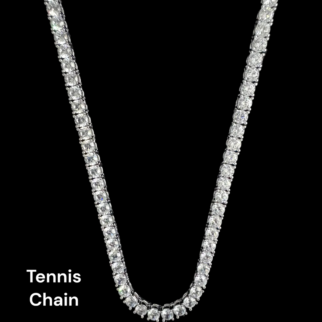 Sterling Silver Tennis CZ Necklace