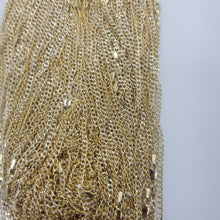 Load image into Gallery viewer, 10KT Gold Cuban Necklace - 2.5mm, Pave White Diamond Cut, Lobster Lock
