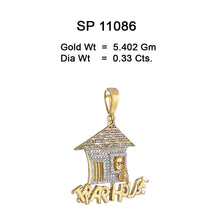 Load image into Gallery viewer, 10KT YELLOW GOLD GENUINE DIAMOND PENDANT TRAP HOUSE
