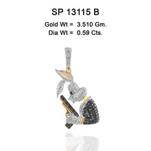 Load image into Gallery viewer, 10KT YELLOW GOLD GENUINE DIAMOND BUNNY RABBIT PENDANT 13115
